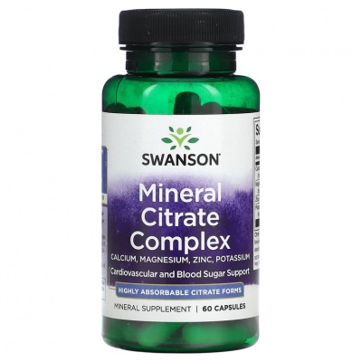 Витамины Swanson Multi-min Citrate complex 60 капсул