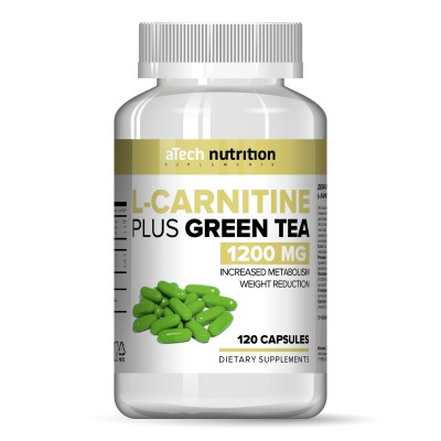 Л-карнитин aTech Nutrition L-Carnitine + Green tea 120 капсул