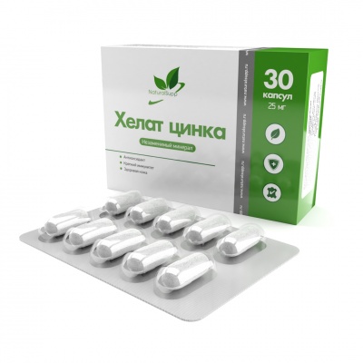 Витамины NaturalSupp Zinc Chelate 30 капсул