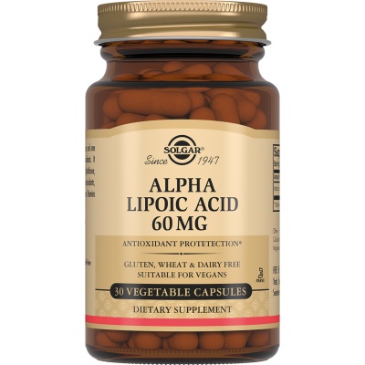 Антиоксидант Solgar Alpha Lipoic Acid 60 мг 30 капсул